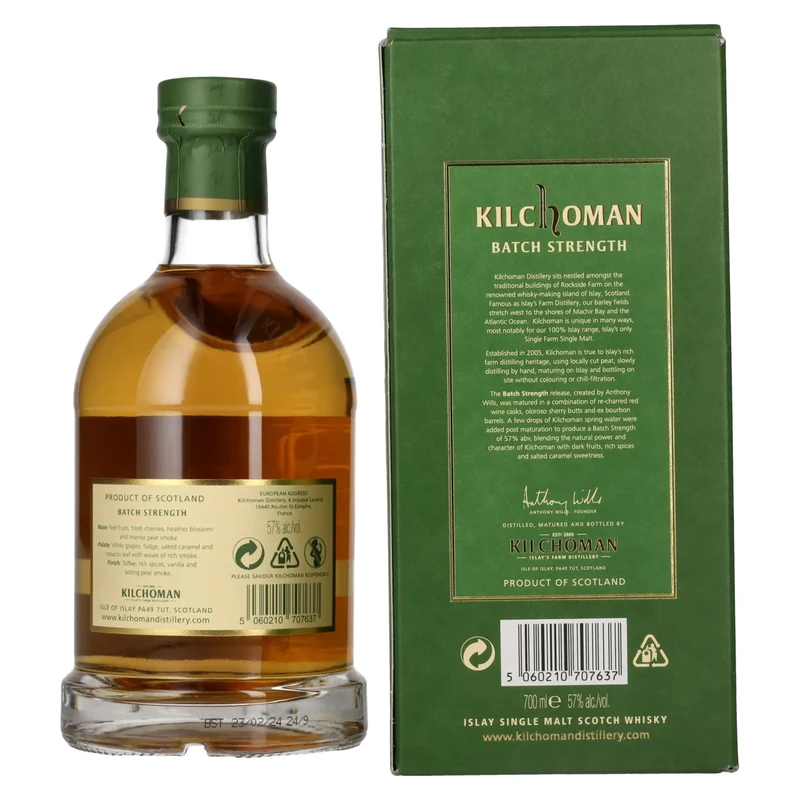 Kilchoman BATCH STRENGTH Islay Single Malt Scotch Whisky 57% Vol. 0,7l in Geschenkbox