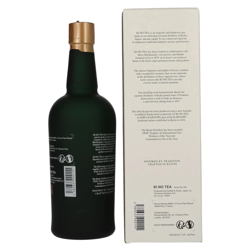 KI NO TEA Kyoto Dry Gin 45,1% Vol. 0,7l in Geschenkbox