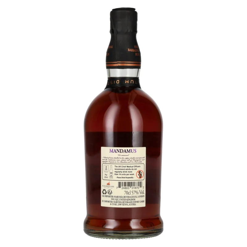 Foursquare 16 Years Old MANDAMUS Single Blended Rum 57% Vol. 0,7l