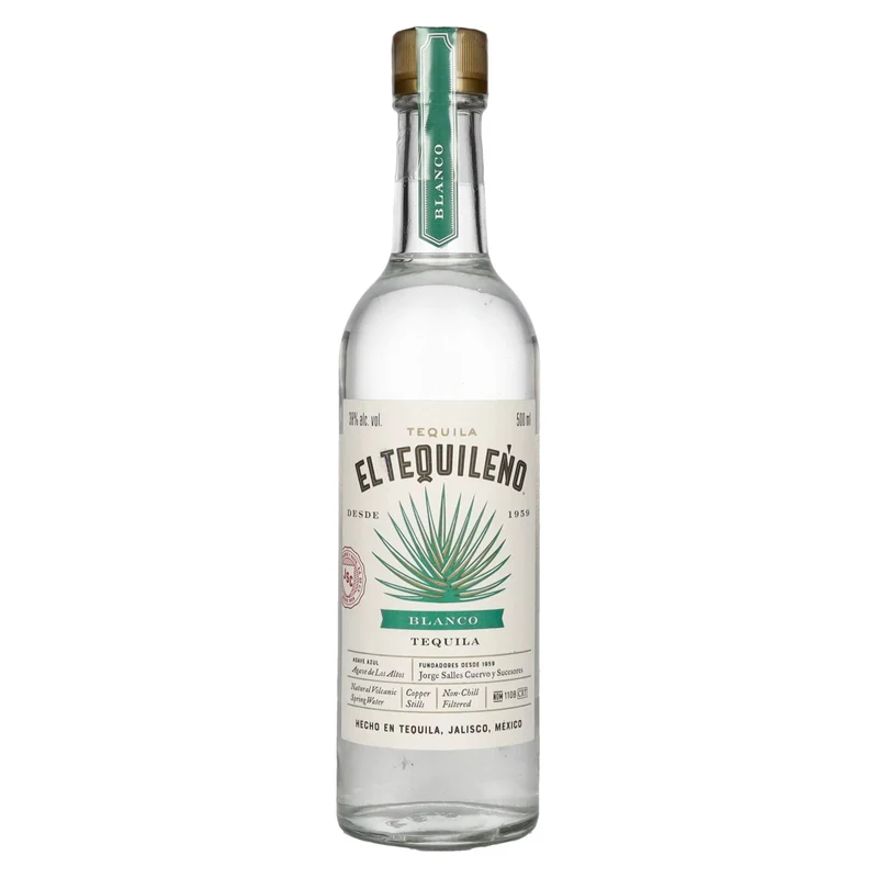 El Tequileño Blanco Tequila 38% Vol. 0,5l
