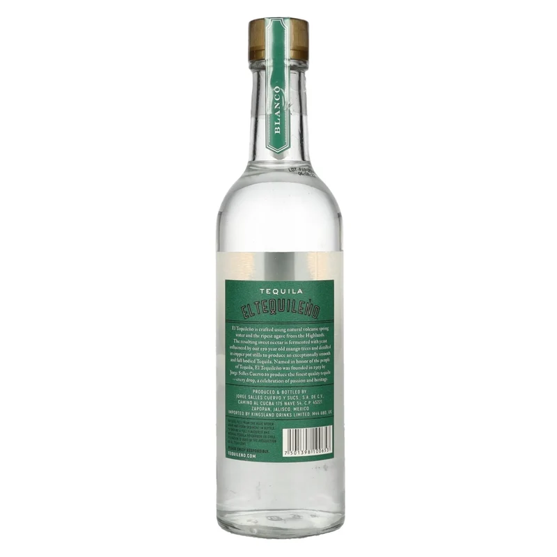 El Tequileño Blanco Tequila 38% Vol. 0,5l