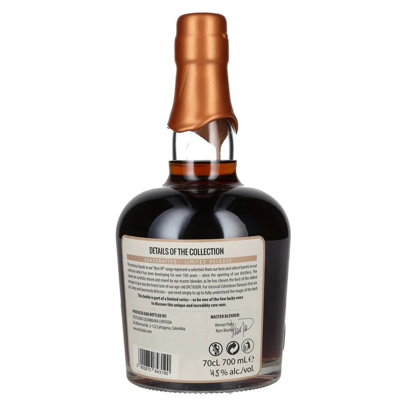 Dictador BEST OF 1978 ALTISIMO Colombian Rum Limited Release 45% Vol. 0,7l