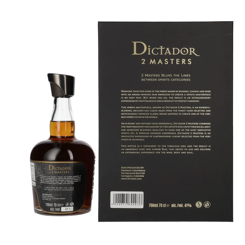 Dictador 2 MASTERS 1978 39 Years Old Hardy Finish 41% Vol. 0,7l in Geschenkbox
