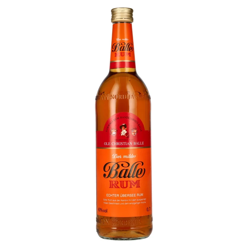 Der milde Balle Rum echter Übersee Rum 40% Vol. 0,7l