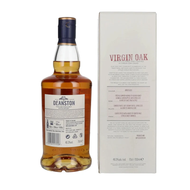Deanston VIRGIN OAK Highland Single Malt 46,3% Vol. 0,7l in Geschenkbox