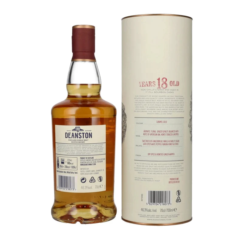 Deanston 18 Years Old Highland Single Malt 46,3% Vol. 0,7l in Geschenkbox
