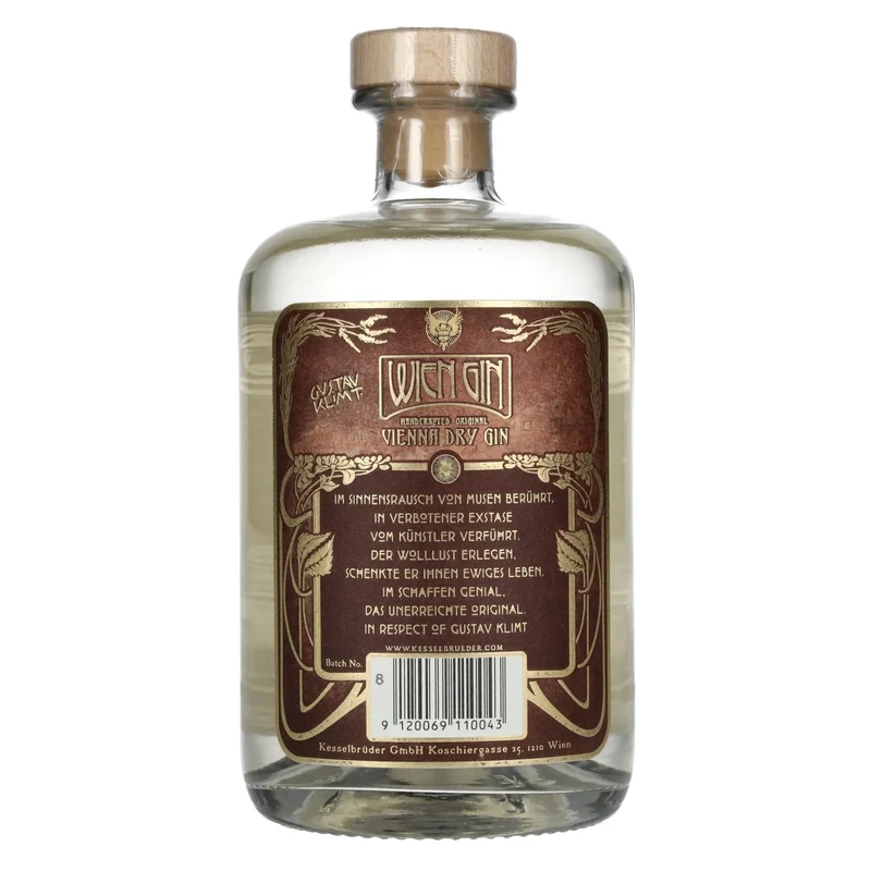 Wien Gin Gustav Klimt Edition Vienna Dry Gin 43% Vol. 0,7l