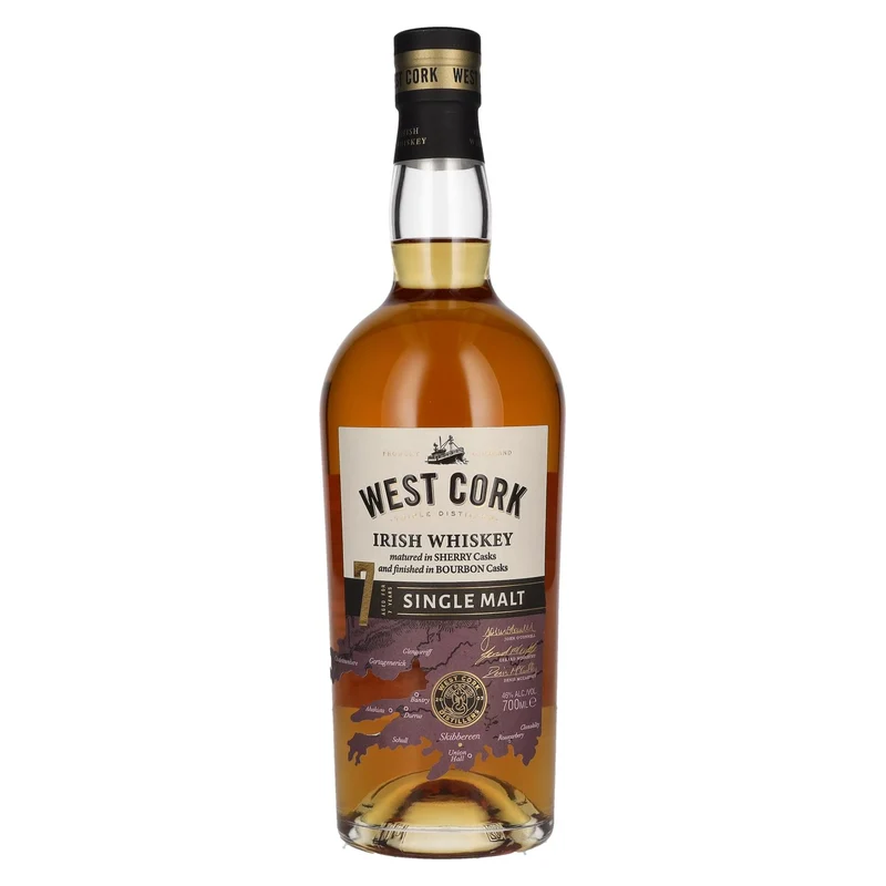 West Cork 7 Years Old Single Malt Irish Whiskey 46% Vol. 0,7l