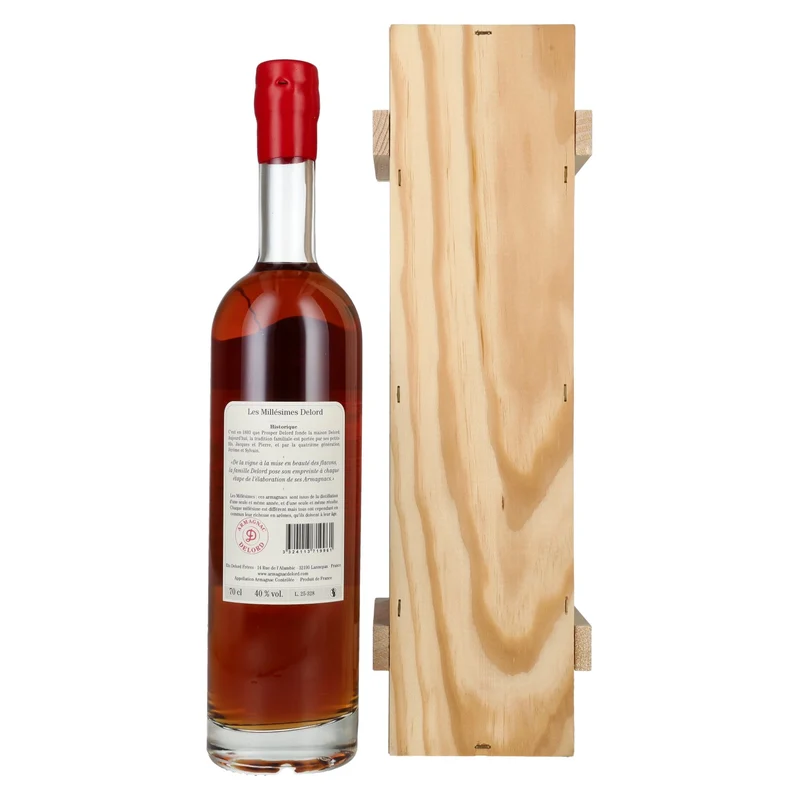 Vieil Armagnac Delord Vintage Récolte 1996 40% Vol. 0,7l in Holzkiste