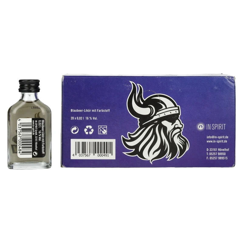 Saufen Liqueur Blaubeer-Likör 16% Vol. 20x0,02l