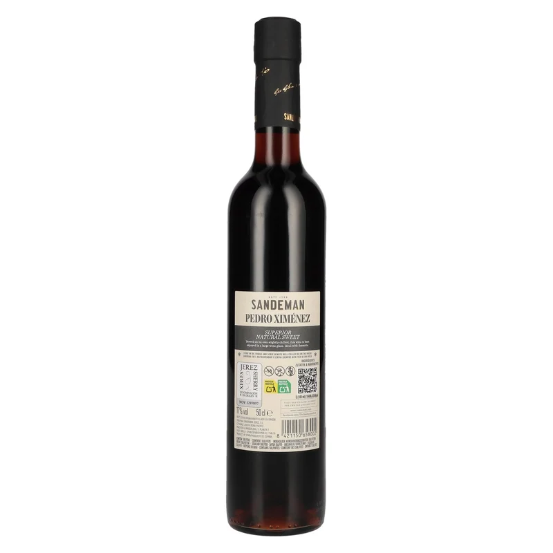 Sandeman PEDRO XIMÉNEZ Superior Natural Sweet Sherry Jerez 17% Vol. 0,5l