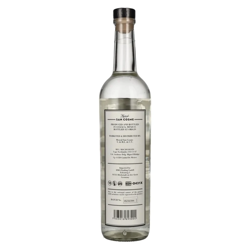 San Cosme Oaxaca Mexico Mezcal Joven 100% Agave 40% Vol. 0,7l