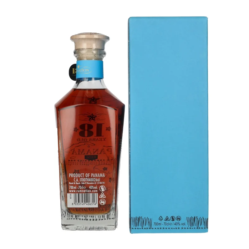 Rum Nation Panama 18 Years Old Decanter 40% Vol. 0,7l in Geschenkbox
