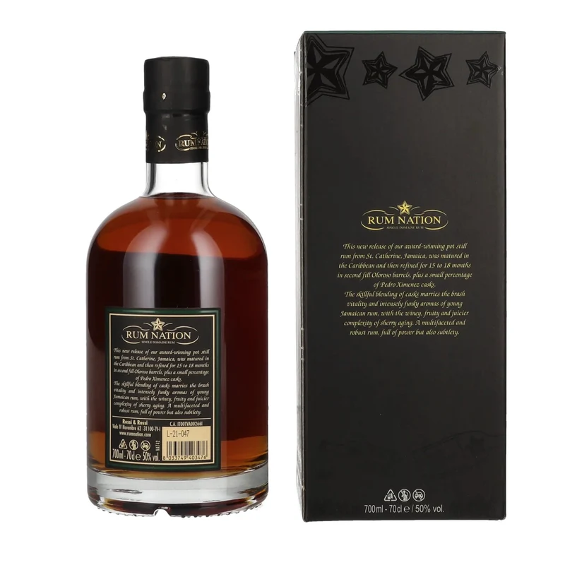 Rum Nation Jamaica 5 Years Old Pot Still Rum 50% Vol. 0,7l in Geschenkbox