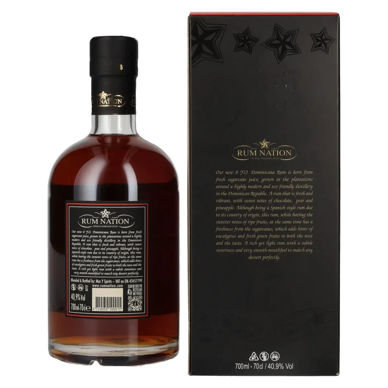 Rum Nation Dominicana 8 Years Old Limited Edition 40,9% Vol. 0,7l in Geschenkbox
