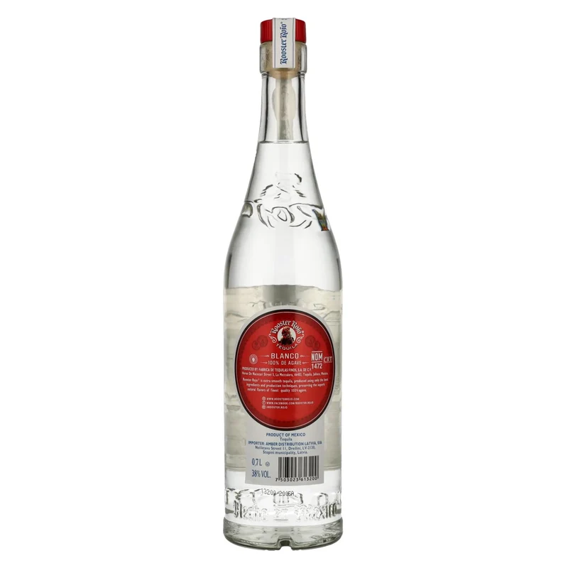 Rooster Rojo BLANCO Tequila 100% de Agave 38% Vol. 0,7l