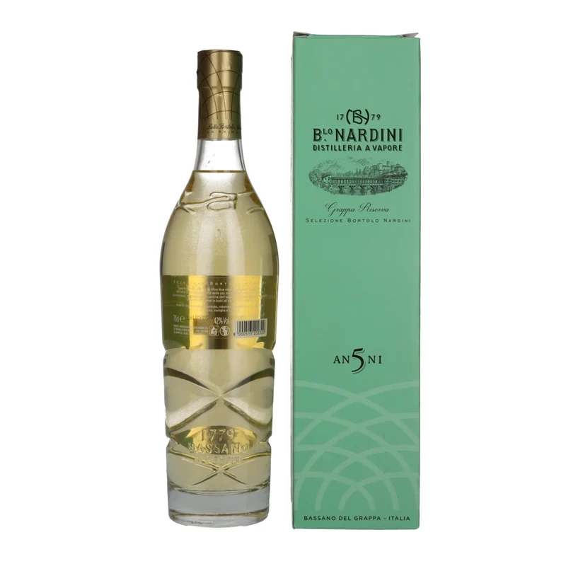Nardini Grappa Riserva 5 ANNI 42% Vol. 0,7l in Geschenkbox