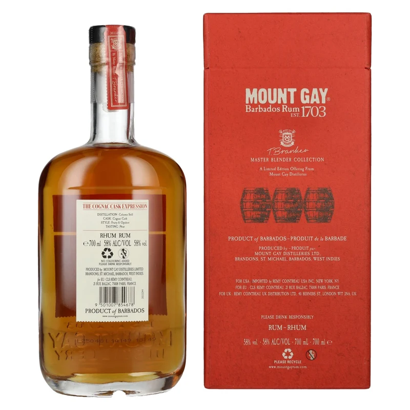 Mount Gay The Cognac Cask Expression MASTER BLENDER COLLECTION 58% Vol. 0,7l in Geschenkbox