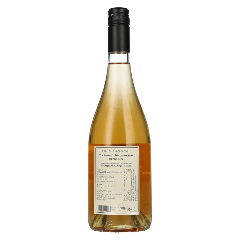 MICHAEL Gelber Muskateller Traubensaft Frizzante alkoholfrei 2024 0,75l