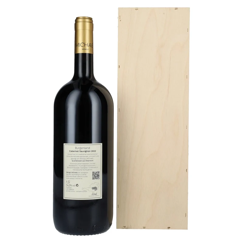 MICHAEL Cabernet Sauvignon Burgenland 2022 14% Vol. 1,5l in Holzkiste