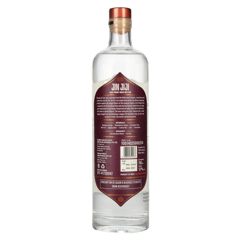 Jin Jiji High Proof India Dry Gin 57% Vol. 0,7l