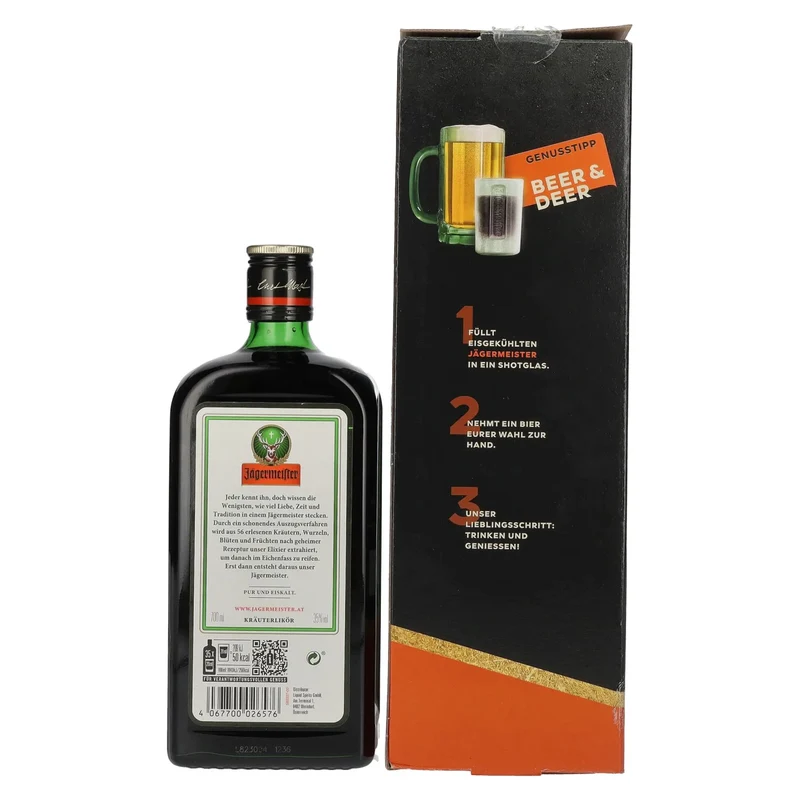 Jägermeister 35% Vol. 0,7l in Geschenkbox mit 2 Shotgläser