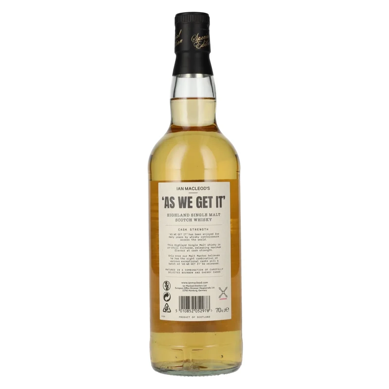 Ian Macleod's AS WE GET IT Highland Single Malt Cask Strength 60,4% Vol. 0,7l