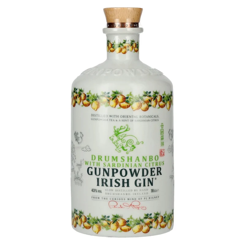 Drumshanbo Gunpowder Irish Gin with Sardinian Citrus 43% Vol. 0,7l Ceramic Bottle