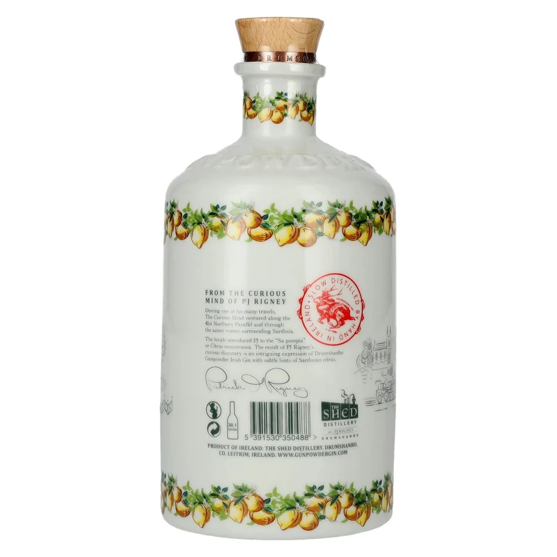 Drumshanbo Gunpowder Irish Gin with Sardinian Citrus 43% Vol. 0,7l Ceramic Bottle