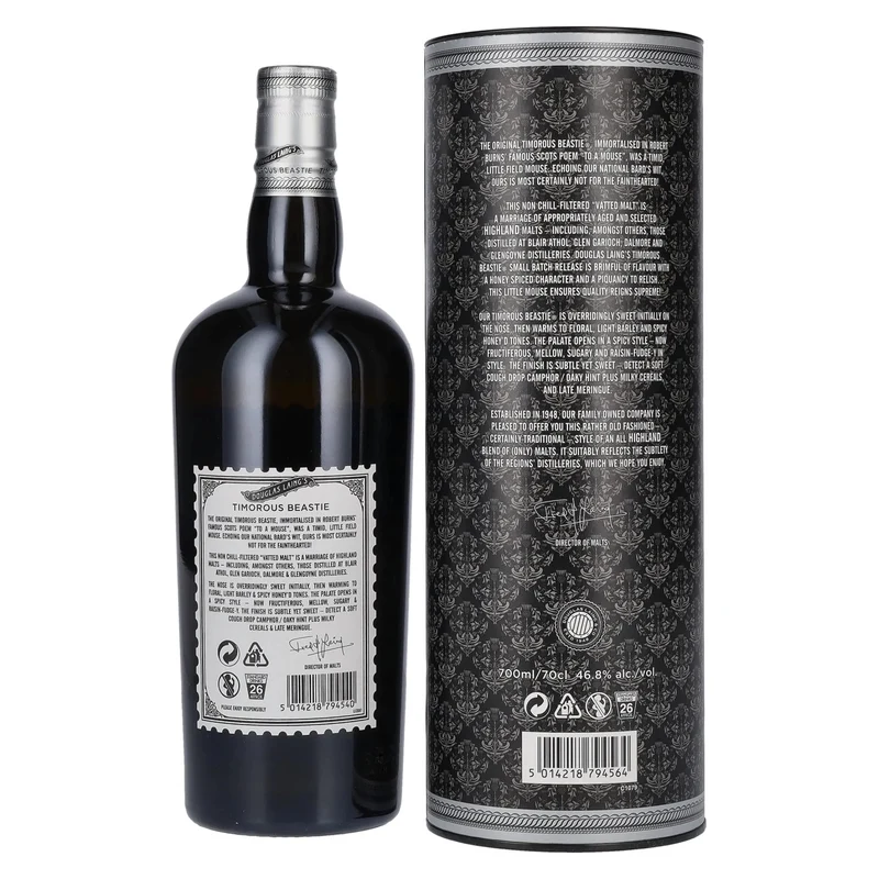 Douglas Laing TIMOROUS BEASTIE Highland Blended Malt 46,8% Vol. 0,7l in Geschenkbox