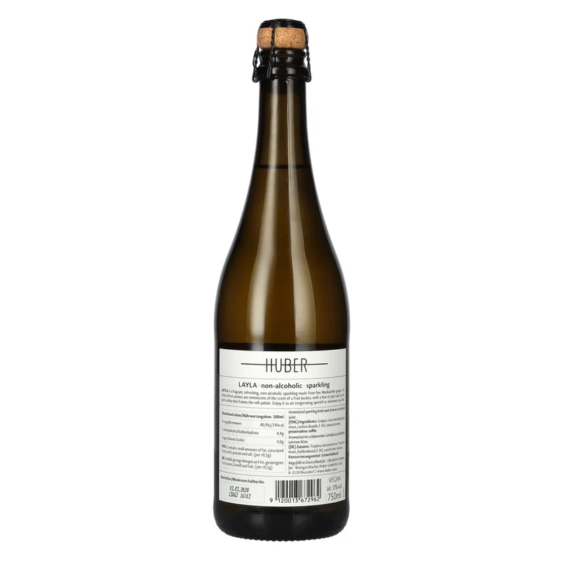Huber Layla Sparkling White Non Alcoholic 0,75l