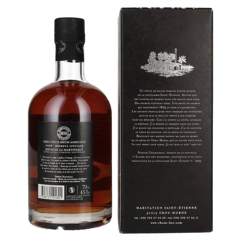 HSE Très Vieux Rhum Agricole VSOP 45% Vol. 0,7l in Geschenkbox