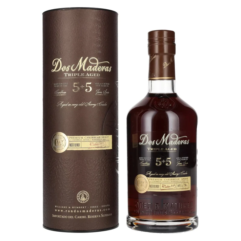 Dos Maderas PX 5+5 Years Old Triple Aged Spirit Drink 40% Vol. 0,7l in Geschenkbox