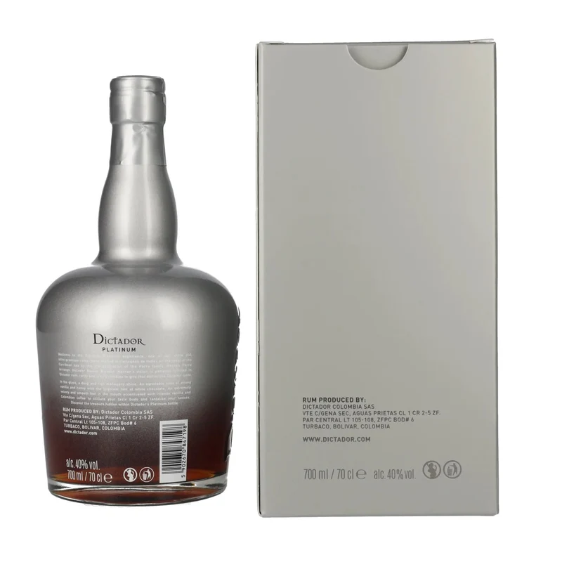 Dictador PLATINUM Colombian Aged Rum 40% Vol. 0,7l in Geschenkbox