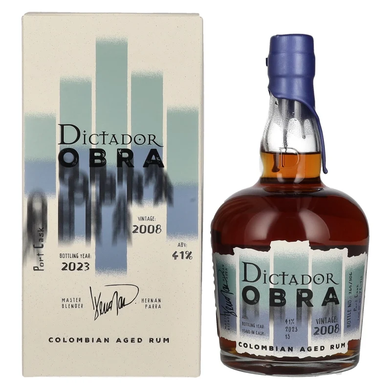 Dictador OBRA VINTAGE 15 Years Old PORT CASK Rum 2008 41% Vol. 0,7l in Geschenkbox