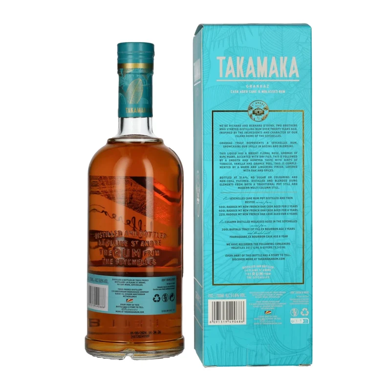 Takamaka GRANKAZ Rum Batch 3 Vintage 2024 51,6% Vol. 0,7l in Geschenkbox