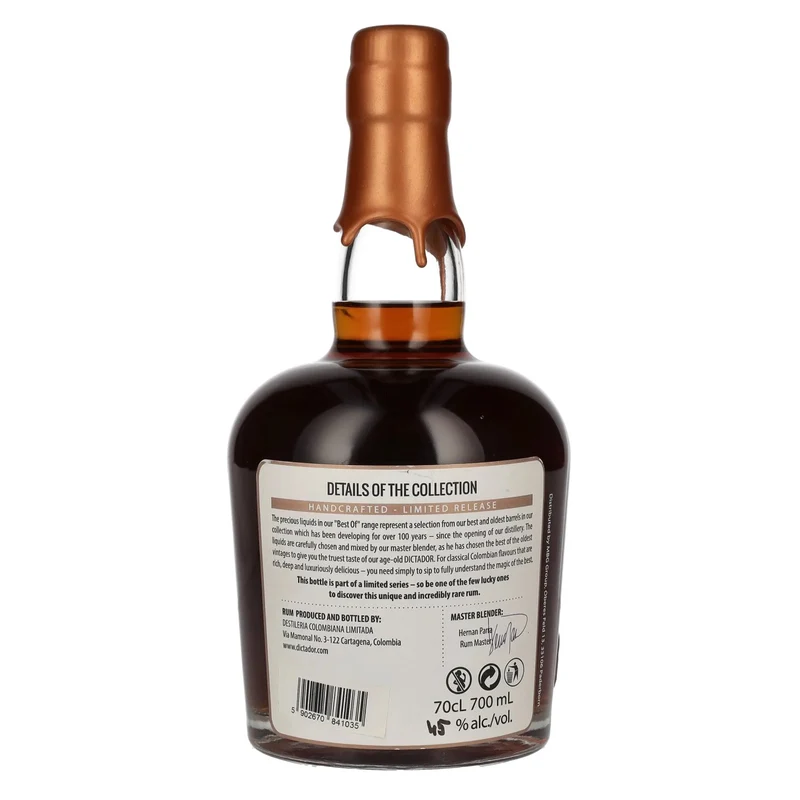Dictador BEST OF 1987 ALTISIMO Colombian Rum 30YO/050317/EX-W348 45% Vol. 0,7l