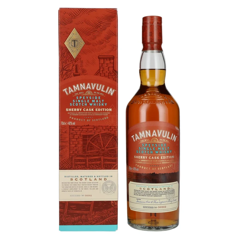 Tamnavulin SHERRY CASK Speyside Single Malt Scotch Whisky 40% Vol. 0,7l in Geschenkbox