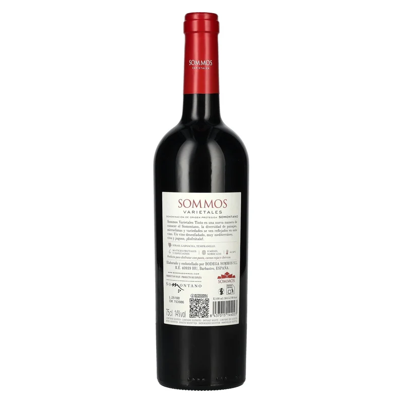SOMMOS Varietales Somontano D.O.P 2022 14% Vol. 0,75l