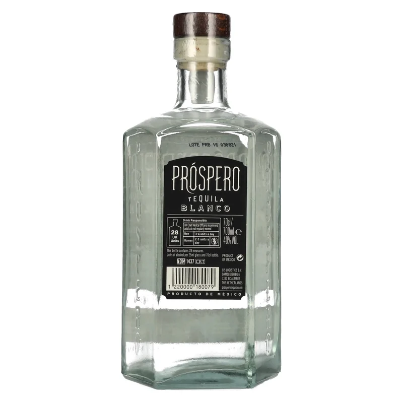 Próspero Tequila Blanco 100% De Agave by Rita Ora 40% Vol. 0,7l