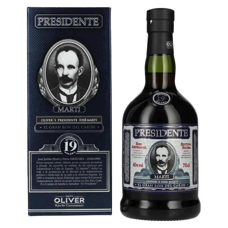 Presidente Marti 19 Sistema Solera 40% Vol. 0,7l in Geschenkbox