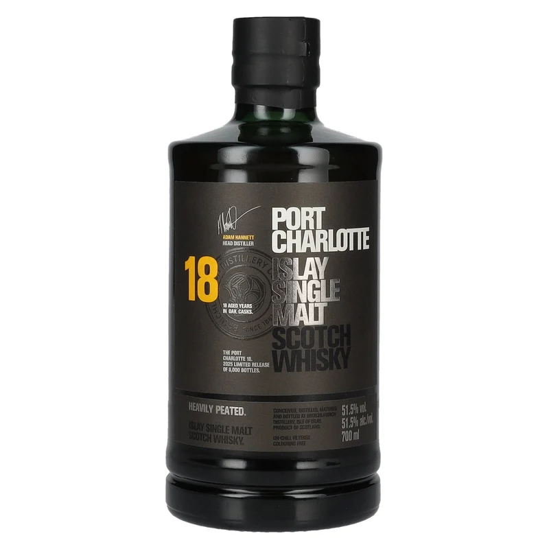 Port Charlotte 18 Years Old Heavily Peated Islay Single Malt 2025 51,5% Vol. 0,7l