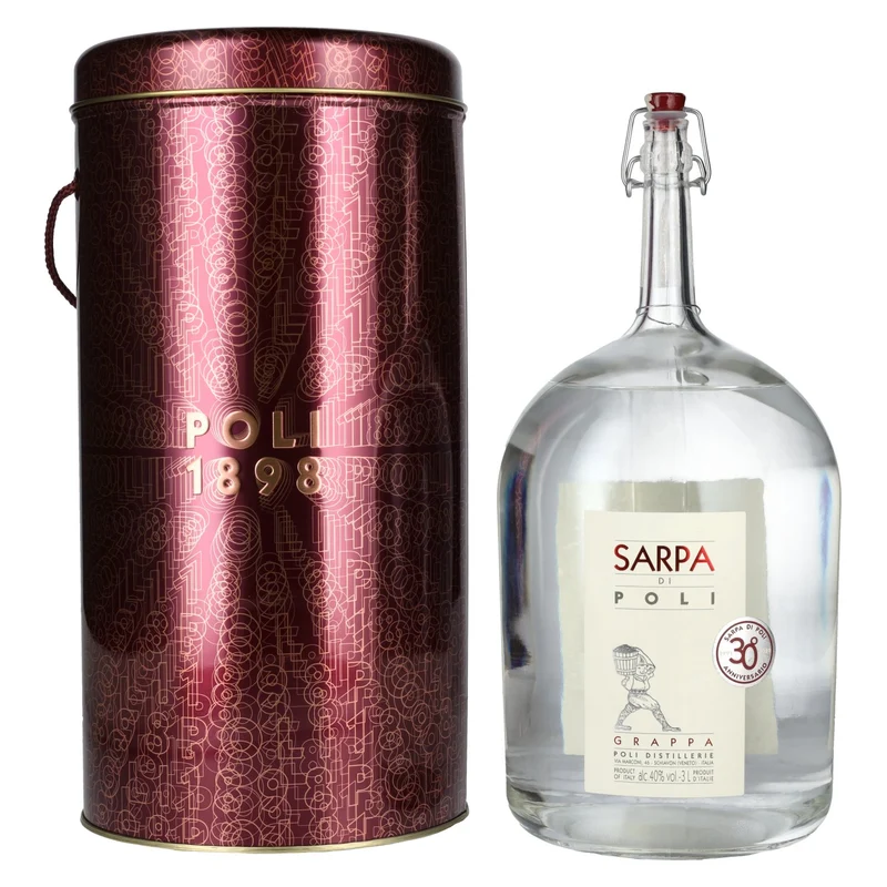 Poli Grappa Sarpa di Poli 40% Vol. 3l in Tinbox