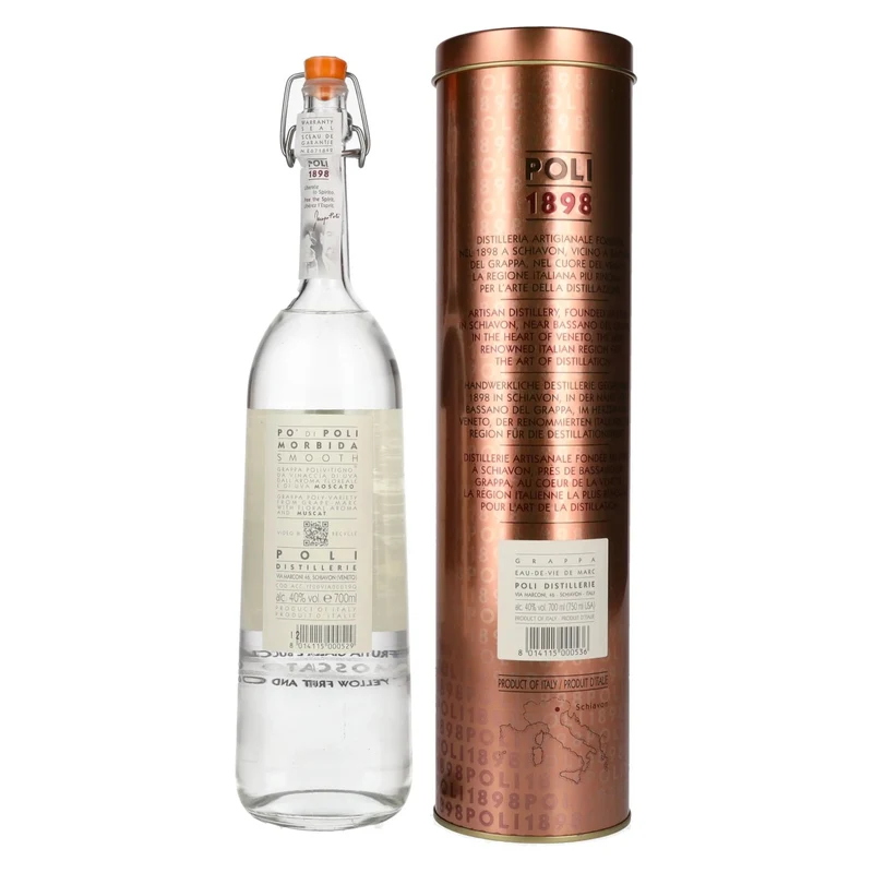 Poli Grappa Po di Poli Morbida Smooth 40% Vol. 0,7l in Tinbox