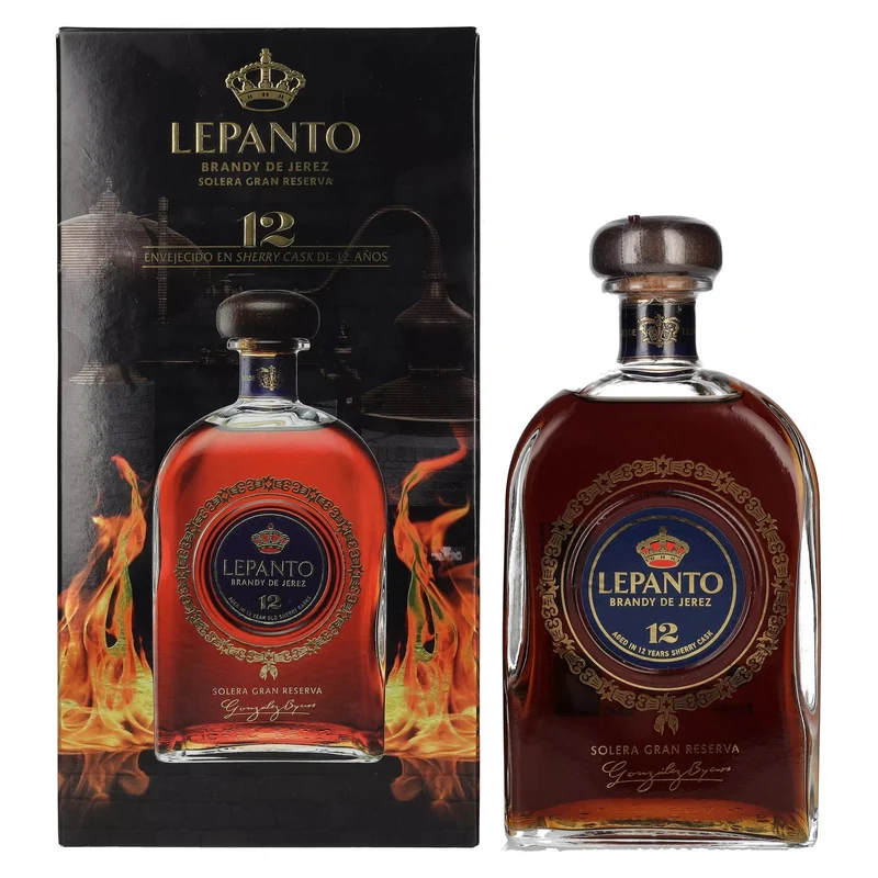 Lepanto 12 Brandy de Jerez Solera Gran Reserva 36% Vol. 0,7l in Geschenkbox