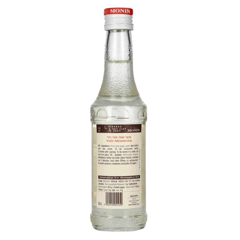 Le Sirop de Monin ROHRZUCKER 0,25l