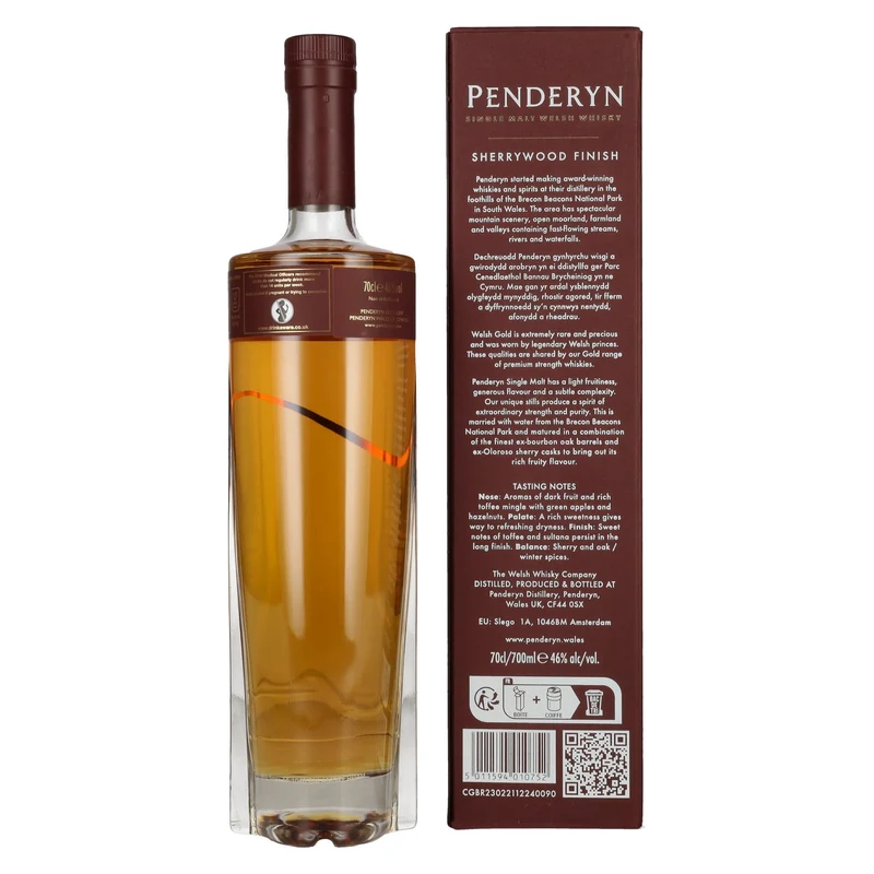 Penderyn SHERRYWOOD Single Malt Welsh Whisky 46% Vol. 0,7l in Geschenkbox