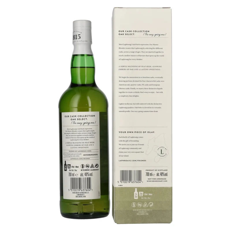 Laphroaig OAK SELECT Islay Single Malt Scotch Whisky 40% Vol. 0,7l in Geschenkbox