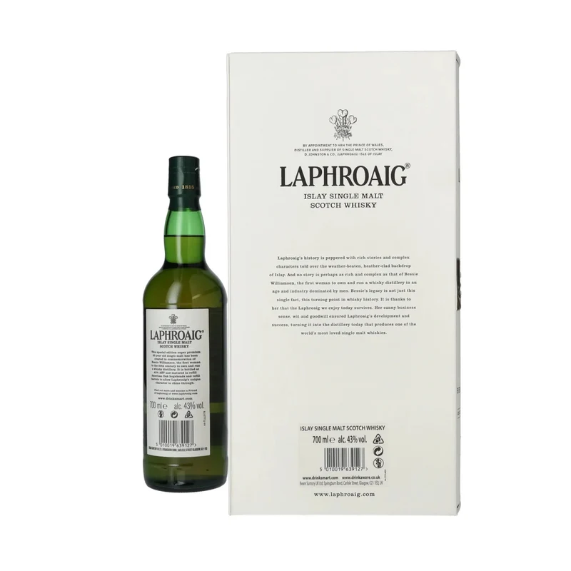 Laphroaig 25 Years Old THE BESSIE WILLIAMSON STORY Edition 2019 43% Vol. 0,7l in Geschenkbox