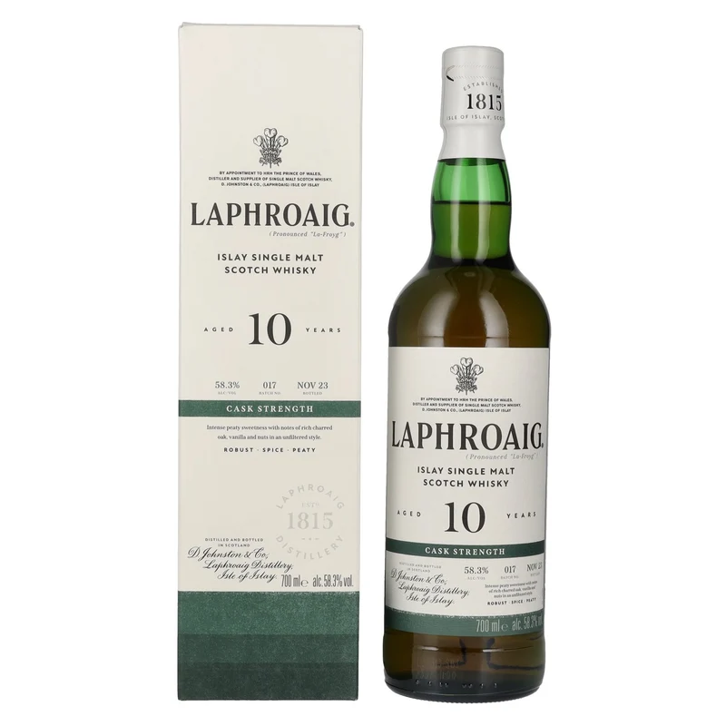 Laphroaig 10 Years Old Cask Strength Batch 17 58,3% Vol. 0,7l in Geschenkbox
